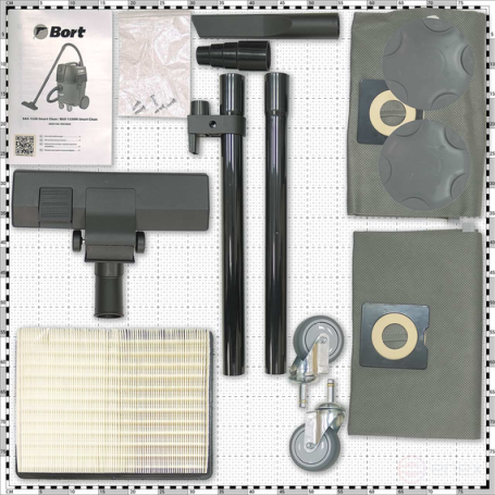 Vacuum cleaner for dry and wet cleaning BORT BAX-1530M-Smart Clean