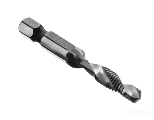 Сверло-метчик ПРАКТИКА М6 шаг 1,0, длина 57 мм, хвостовик HEX 1/4