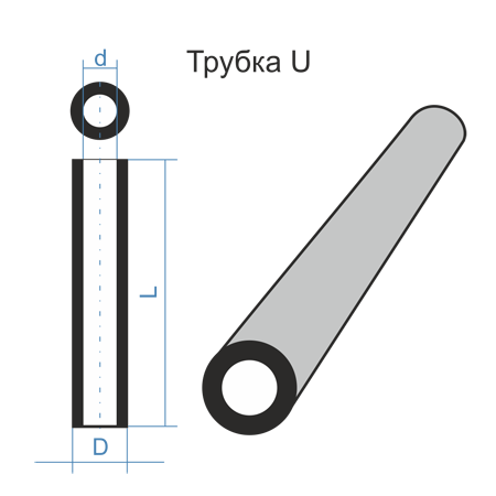 Трубка U 17 100х60х1200