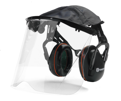 Protective mask with headphones