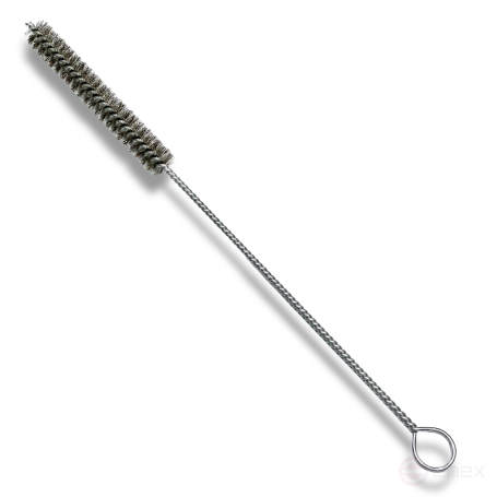 IBZ brush ruff, 300*100 mm, diameter 15 mm, stainless steel corrugated wire ROF 0.15 mm, shank 2.0 mm