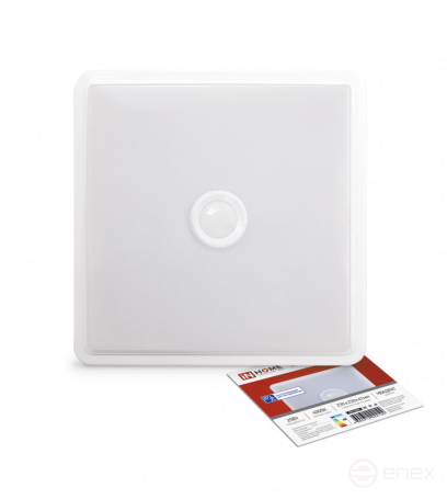 Светильник светодиодный СПБ-2Д-КВАДРАТ 20Вт 4000К 1400Лм 230мм с датчиком белый IN HOME