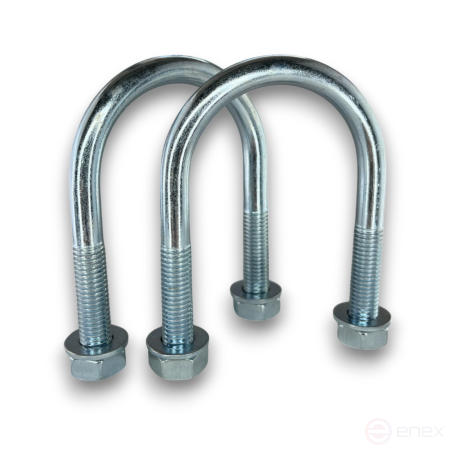 Керн Комплект хомут U образный гост 24137-80 м10х55 + 2 гайки + 2шайбы. Оцинкованный. 10 комплектов RKU00100552010