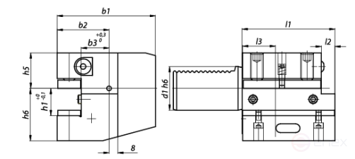 Резцедержатель осевой NORGAU industrial левый C2-30x76x10 мм
