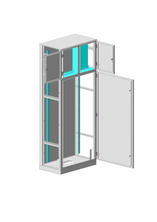 MULTICOLOR Корпус ВРУ-3 IP-54 (630x1800x600) со съемными боковыми панелями (ШхВхГ) RAL 7035; без монтажных панелей