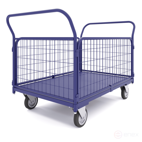 Platform trolley with mesh sides TS 1 (500x800) wheels d125