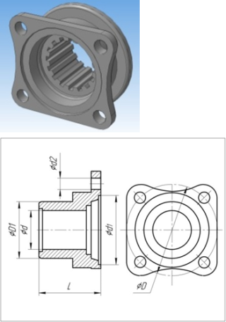 Фланец (с кольцом) 4370-2402061