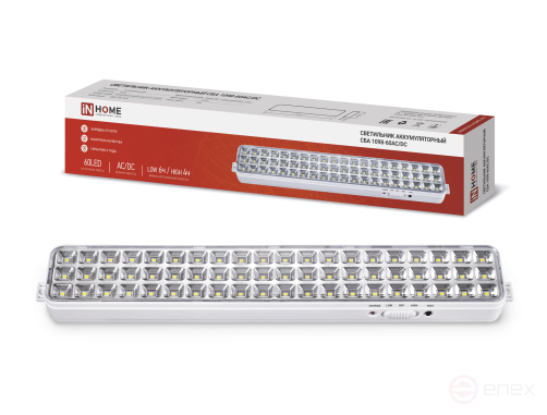Светильник светодиодный аварийный СБА 1098-60AC/DC 60 LED 2.0Ah lithium battery AC/DC IN HOME