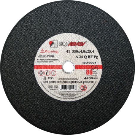 Cutting circle 41 350 4 25.4 A 24 Q BF 80 D/manual rail