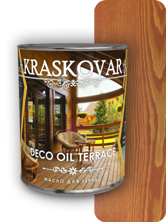 Масло для террас Kraskovar Deco Oil Terrace Махагон 0,75 л.