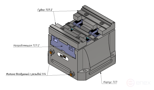 Pneumatic self-centering vise TSP-M (upgraded)