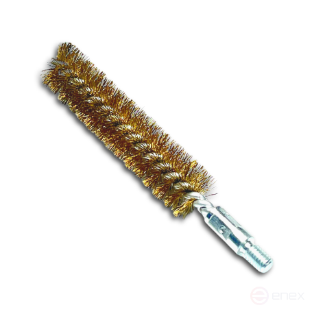 Щетка ерш IBG, 115*80 мм, диаметр 18 мм, латунная гофрированная проволока MES 0,15 мм, посадка М6