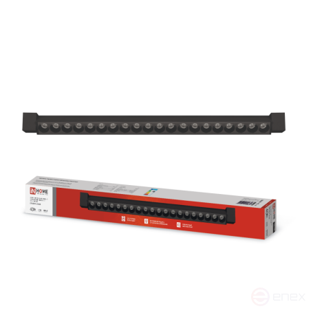Светильник трековый линейный светодиодный поворотный LTR-02R-TL 4040B 40Вт 4000К 605мм 24 градуса черный серии TOP-LINE IN HOME