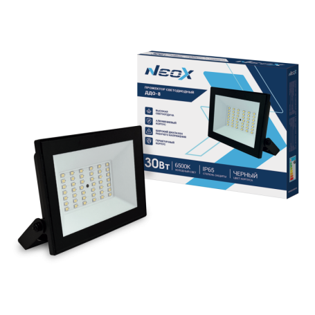 Прожектор светодиодный ДДО-8 30Вт 230В 6500К 3000Лм 100лм/Вт IP65 черный NEOX