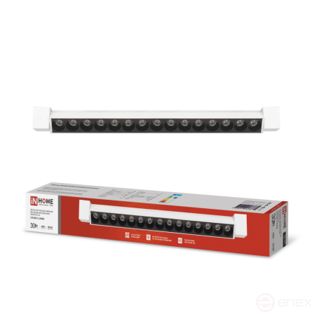 Светильник трековый линейный светодиодный поворотный LTR-02R-TL 30Вт 4000К 3000Лм 475мм IP40 24 градуса белый серии TOP-LINE IN HOME