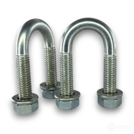 Керн Комплект хомут U образный гост 24137-80 м6х14 + 2 гайки + 2шайбы. Оцинкованный. 10 комплектов RKU00060142010