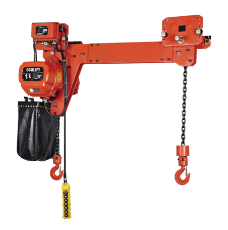 Chain hoist with two hooks OCALIFT 01-01S 1T 6m width 2m