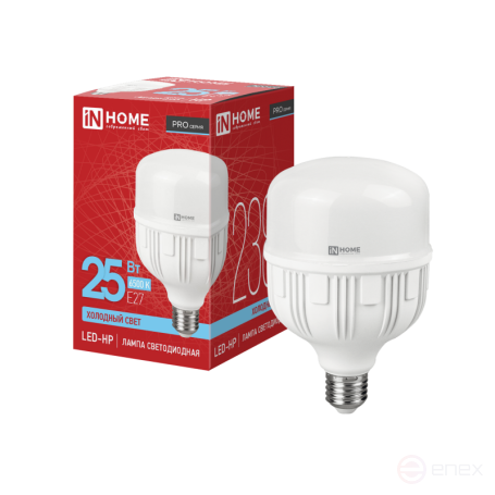 Лампа светодиодная LED-HP-PRO 25Вт 230В E27 6500К 2380Лм IN HOME