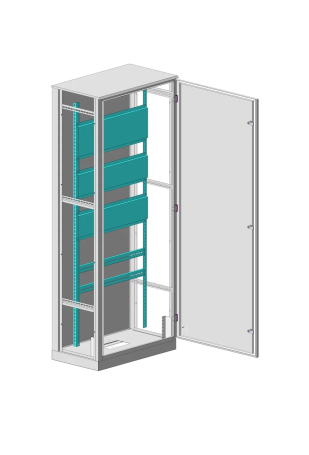 MULTICOLOR Housing VRU-1 IP-54 (800x2000x450) with removable side panels (WxHxD) RAL 7035