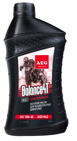 AEG Balance 4T Engine oil for 4T motorcycles and scooters SAE 10W-40 JASO-MA2, 1L