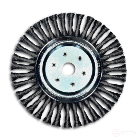Щетка дисковая жгутовая, Д300 мм, ширина 15 мм, 58 жгутов, стальная проволока STH 0,80 мм, посадочное отверстие 50,8 мм