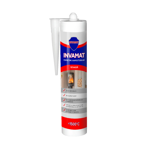 INVAMAT 881 Heat-resistant furnace sealant +1500 °C, 310 ml cartridge, black