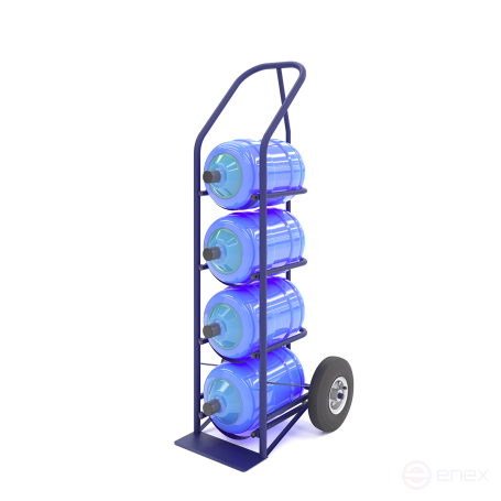 Тележка для перевозки 4-х баллонов воды ВД 4 (колёса литые d 250)