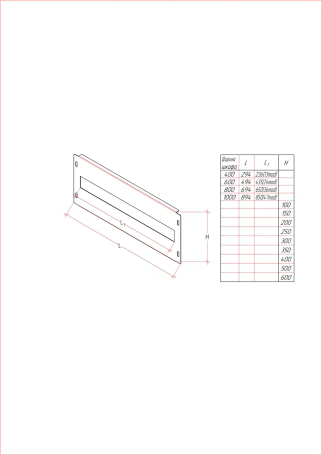 MULTICOLOR Plastron (1000x200) hole for DIN devices (WxDxH) RAL 7035