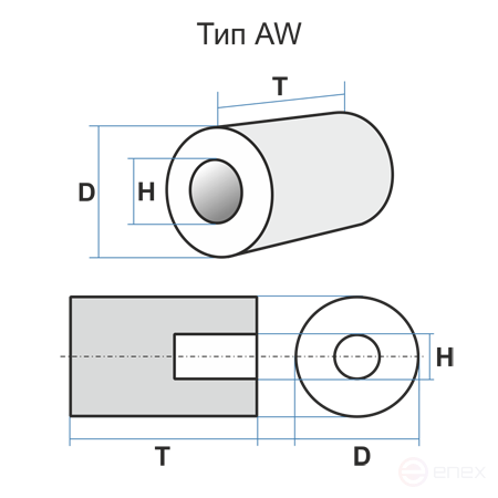 Головка шлифовальная AW 20 25 6 54С 24 O 6 V 35