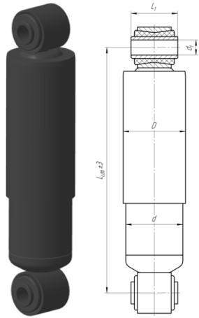 Амортизатор гидравлический 40.УЛИГ.300/480.2905006