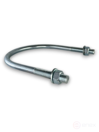 Керн Комплект хомут U образный гост 24137-80 м16х170 + 2 гайки + 2шайбы. Оцинкованный. 1 комплект RKU00161702001