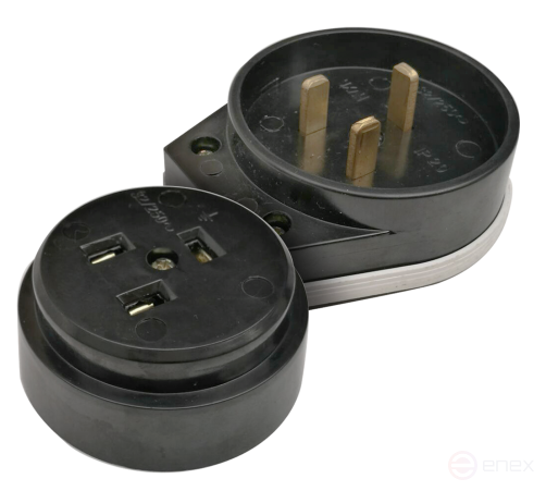 Plug Furnace RS/HS Carbolite 32A 250V Black 9114 IN HOME