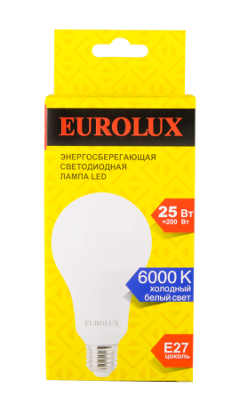 Лампа светодиодная Eurolux LL-E-A80-25W-230-6K-E27