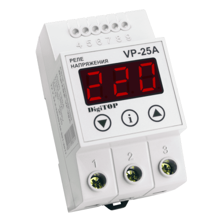 Voltage relay Vp-25 on DIN rail