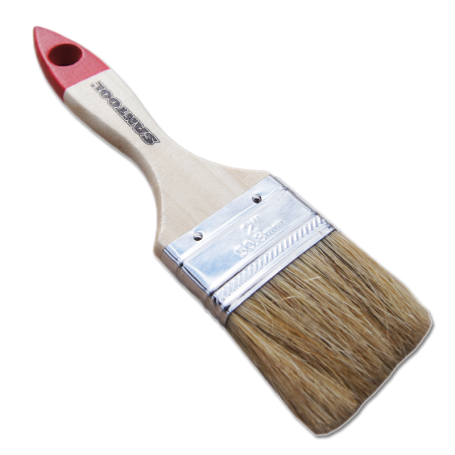 Brush "SANTOOL" flat 2" natural bristles wooden handle