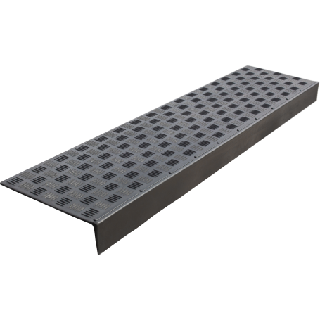 Anti-slip rubber step pad (Tread) "Herringbone" 1268x300x76 mm, black
