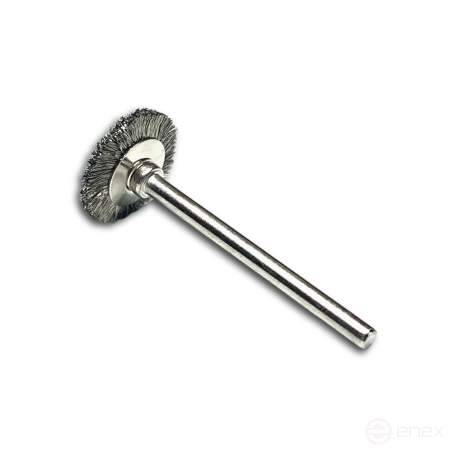 Cylindrical corrugated brush, D16 mm, shank 3 mm, nylon abrasive SIC K 320/0.55 mm