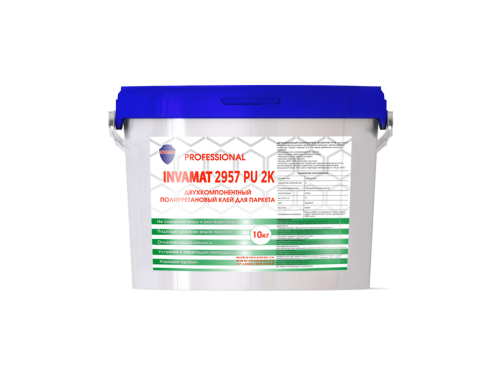 INVAMAT 2957 PU 2K Two-component polyurethane adhesive for parquet, plastic bucket 10 kg