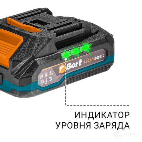 Cordless drill-screwdriver BORT BAB-21S (2x2Ah+battery)