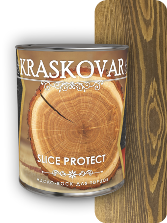 Масло для защиты торцов Kraskovar Slice Protect Орех 0,75 л.