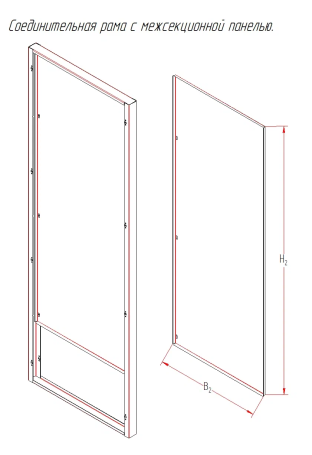 MULTICOLOR connecting frame UMK IP54 (850x1800) (WxDxH) RAL 7035