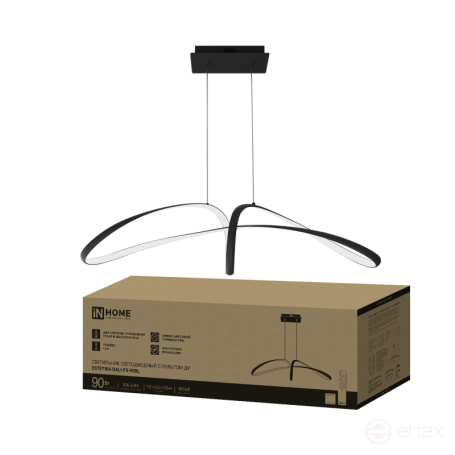 LED lamp ESTETIKA DALI-FX-90BL 90W 230V 3000-6500K 920x245x230mm 1.2m cable DN black IN HOME