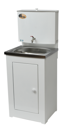 Country washbasin without heating LUXURY VORTEX, stainless steel, white