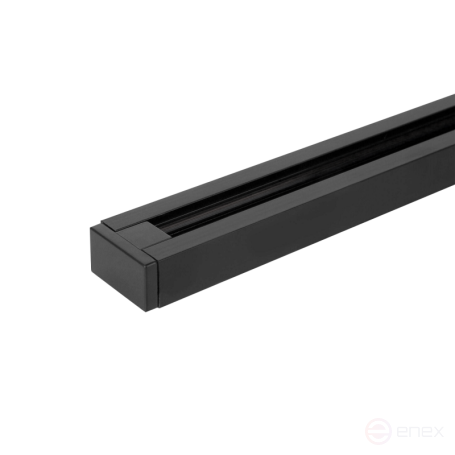 RB2000-BL single-phase suspended and overhead busbar with power input 2000x33x18mm black IN HOME