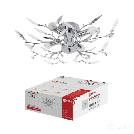 Lamp chandelier MODERN LORA-CL-4E14-CH 4xE14 chrome plated IN HOME