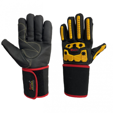 Антивибрационные кожаные перчатки с ударной защитой Gward Vibroskin