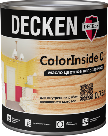 Масло цветное непрозрачное DECKEN ColorInside Oil, 0,75 л