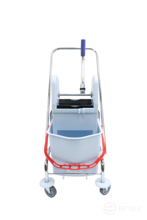 ACG Тележка ACG 2х25 л с отжимом ведра СЕРЫЕ база хром