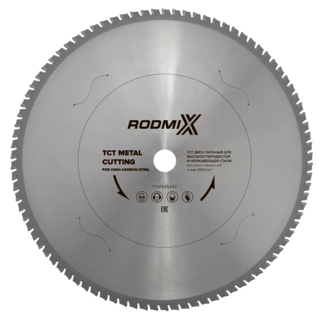 TCT saw blade for high carbon and stainless steel 305x2,4x25,4x60T