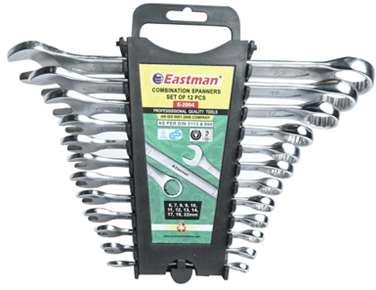 Combination wrench, set of 12 pr.